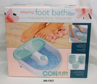 Conair Relaxing Foot Bath Spa w Bubbles Heat FB27RR