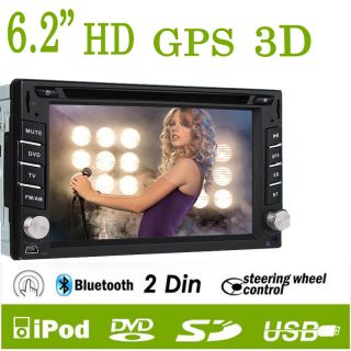 GPS Navigation 2 D in 6 2 Car DVD CD Radio Player HD Touch Screen 3D