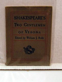  Two Gentlemen of Verona Book w Engravings  NY (L7607 ARRI