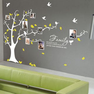 Family Tree Bird Art Wall Quotes / Wall Stickers / Wall Decals