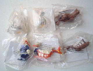 Hardees Balto 6 PC Set of Very Hard to Find Fast Food Toys