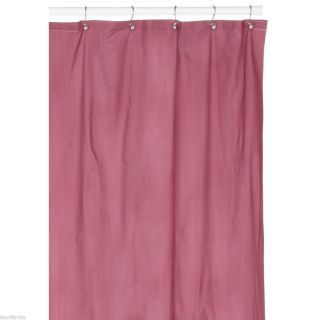 Rose Pink Heavy Vinyl Shower Curtain Hotel Weight Metal Grommets New