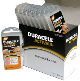 40 x Duracell Activair Hearing Aid Batteries Size 13 Expire 2015 Super