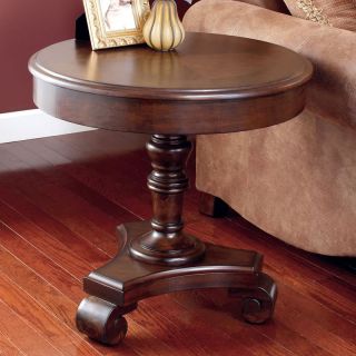 GRANDVIEW   TRADITIONAL CHERRY ROUND COCKTAIL COFFEE TABLE LIVING ROOM