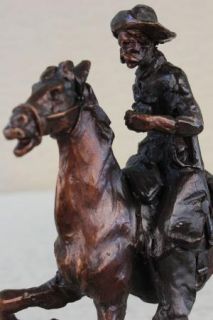 Bronco Buster Remington Western Cowboy Horse Rodeo Rider Bronze Marble