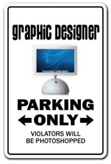 Graphic Designer Sign Parking Design Gift Advertising Logo Commercial