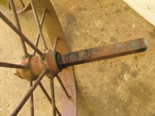 Antique F H French Hecht Spoked Steel Wagon Hit Miss Engine Cart Truck