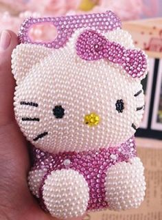   Bling Rose Hello Kitty BOW for cell Phone iPhone4 4s Case Cover NEW