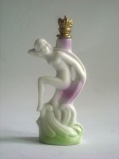 Antique Crown Top Carl Scheidig Perfume Scent Bottle C1910