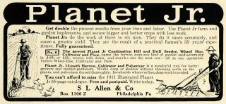  Equipment s L Allen Planet Jr Harrow Original Advertising