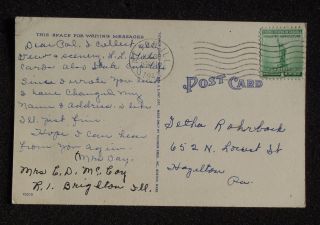 1943 Shoreline Greetings Harlan KY Postcard Kentucky