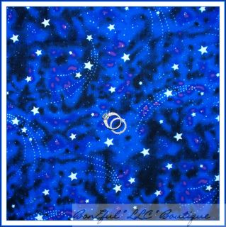 BonEful Fabric FQ Cotton Glow in The Dark Star Night Sky Harry Potter