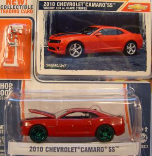 GREENLIGHT COLLECTIBLES 1 64 SCALE VICTORY RED 2010 CAMARO SS GREEN