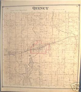  Marble Lake Quincy Township Michigan Plat Map 1910