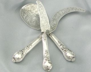by henin cie 1875 19c antique french sterling silver ice cream serving