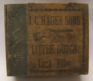 vintage wood cigar box little dutch j c hauer sons