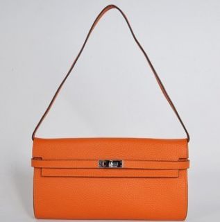 Hermès Kelly Shoulder Handbag Purse 26cm Silver Buckle Dust Bag Box