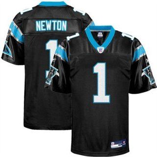 Reebok Cam Newton Carolina Panthers Black Authentic Jersey
