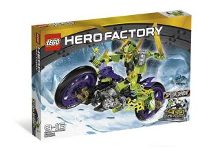 Lego 6231 Hero Factory Green Speeda Demon w Motorcycle Motor Bike Free