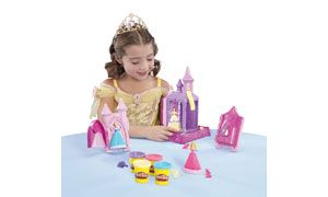 Create beautiful PLAY DOH gowns for Cinderella, Belle, and Aurora