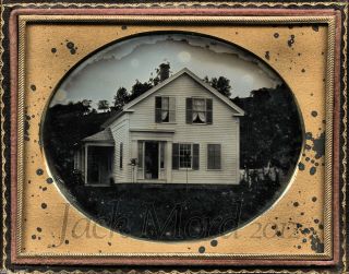  Outdoor Daguerreotype Photo of a House // Haydenville Massachusetts