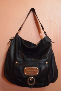 authentic MICHAEL KORS black Leather Hudson Downtown Handbag large
