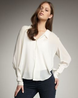 Theyskens Theory Button Front Shirt, White   