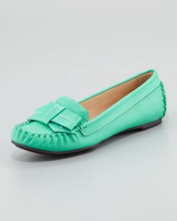 kate spade new york willie tumbled leather loafer, emerald green