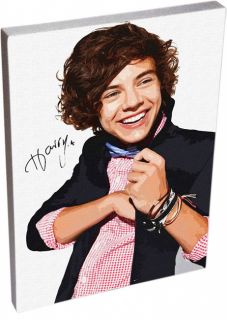 Harry Styles One Direction Autograph canvas art Wall Hanging see