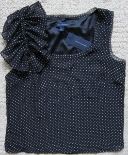 Tommy Hilfiger Black Premium Blouse Shirt Womans $59
