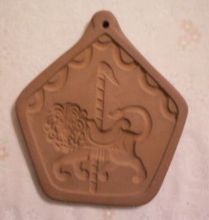 HARTSTONE POTTERY USA CAROUSEL LION COOKIE MOLD FREE SHIPPING
