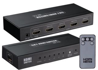 Port HDMI Input 1080p Switch Switcher Remote Control