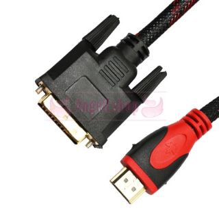 10ft 3M Gold 24 1 DVI D Male to HDMI Male Cable for HDTV HD TV PC