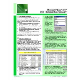 Microsoft® Excel® 2007 Quick Reference Guide   Excel 303