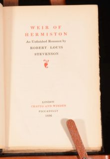 1896 1911 4VOL Works of Robert Louis Stevenson Lay Morals Weir of
