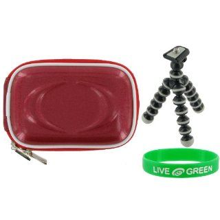 Hard Carrying Case (Candy Red) and Premium Tripod for