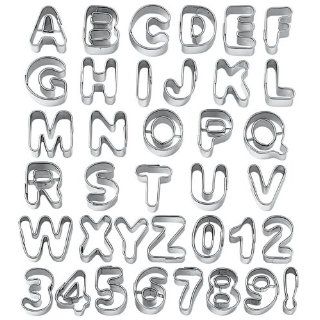wilton fondant alphabet number cookie cutter cut outs set of 37