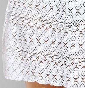 68 New Becca Crochet Swim Cover Up White L XL 10 12