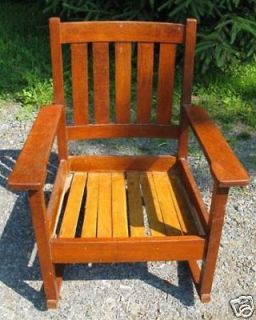 arts crafts mission oak rocker chair stickley time left $