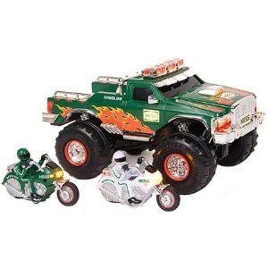 2007 Hess Gas Station Toy Monster Truck with Motorcycles Christmas
