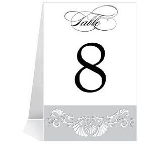 Wedding Table Number Cards   Vizcaya White Dove #1 Thru
