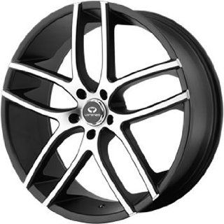 Lorenzo WL035 20x8.5 Black Wheel / Rim 5x4.5 with a 15mm Offset and a
