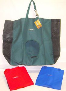 Portable Heavy Denier Hay Bag Tote Green New Horse Tack Stable Supply