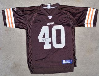 Cleveland Browns 40 Peyton Hillis Signed Auto Jersey