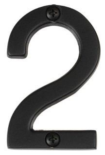  Numbers Finish Matte Black, Number 2, Size 3 Patio, Lawn & Garden