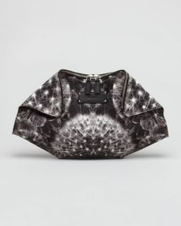 Alexander McQueen Dandelion Printed Leather De Manta Clutch Bag