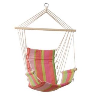 palau hanging chair w wooden arms summer stripe