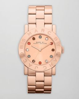 Y1DTT MARC by Marc Jacobs Amy Crystal Watch, Rose Golden