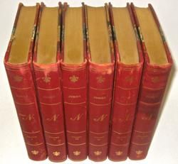 THE LIFE AND MEMOIRS OF NAPOLEON BONAPARTE. Leather Set. Imperial