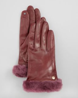 D0D9M UGG Australia Classic Leather Smart Gloves, Mahogany